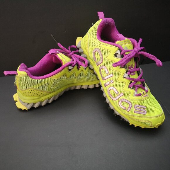 Adidas Torsion System Vigor TR Ladies Size 9.5 Lime Green & Hot Pink Sneakers - Picture 1 of 10